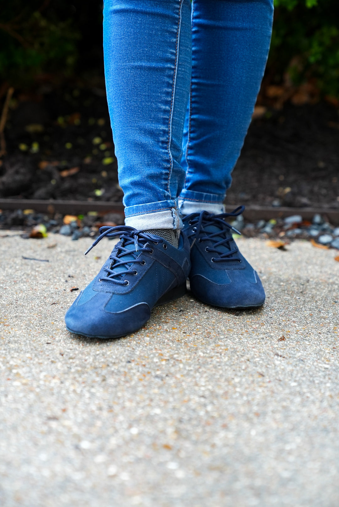 Ultimate Hybrid Dance Shoe (Unisex) - Dark Blue Suede