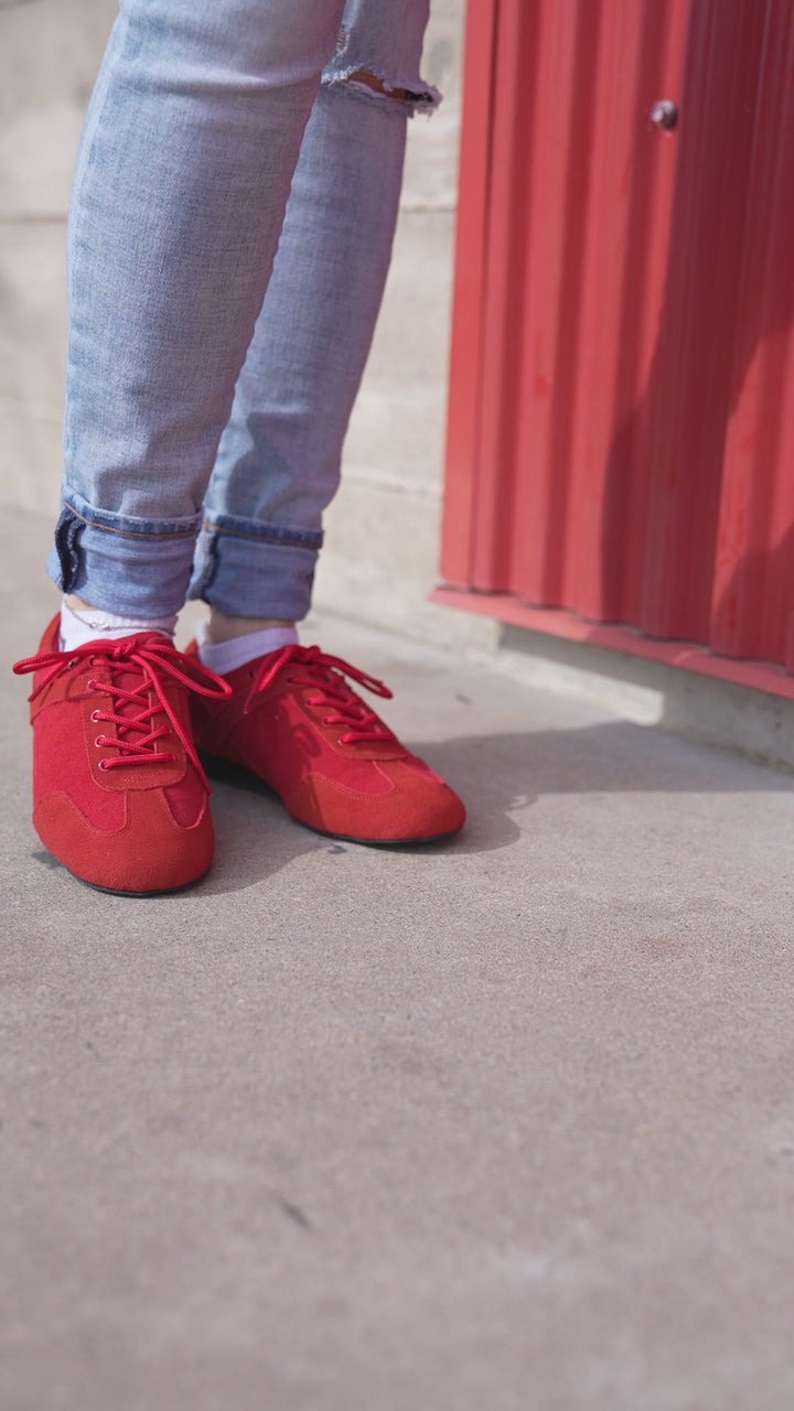 Ultimate Hybrid Dance Shoe (Unisex) - Red Suede